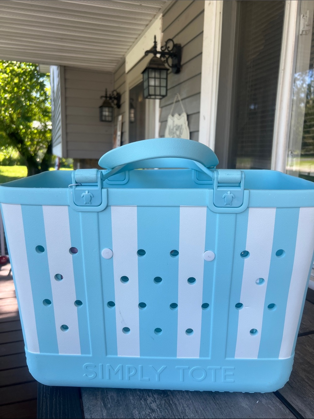 Simply Southern Large Blue Tote NWT